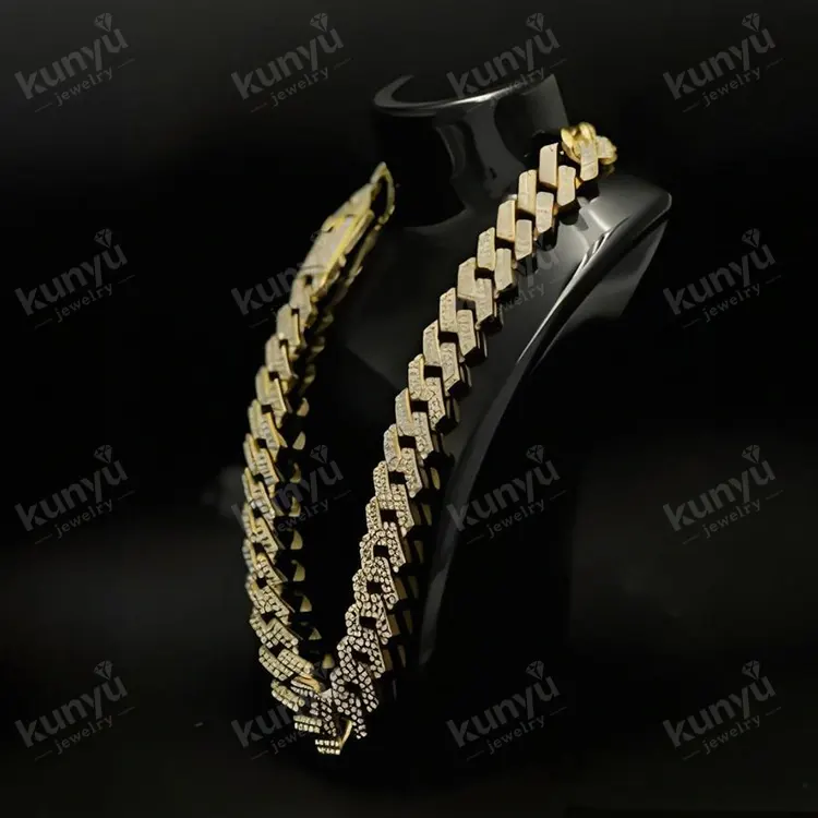 တောက်ပသော Rhinestone Cuban Link Chain