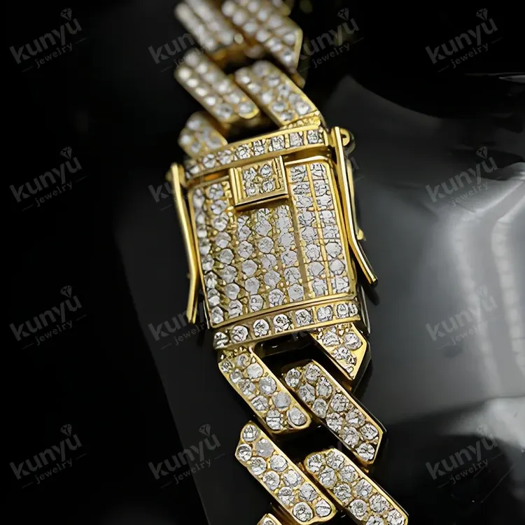 တောက်ပသော Rhinestone Cuban Link Chain