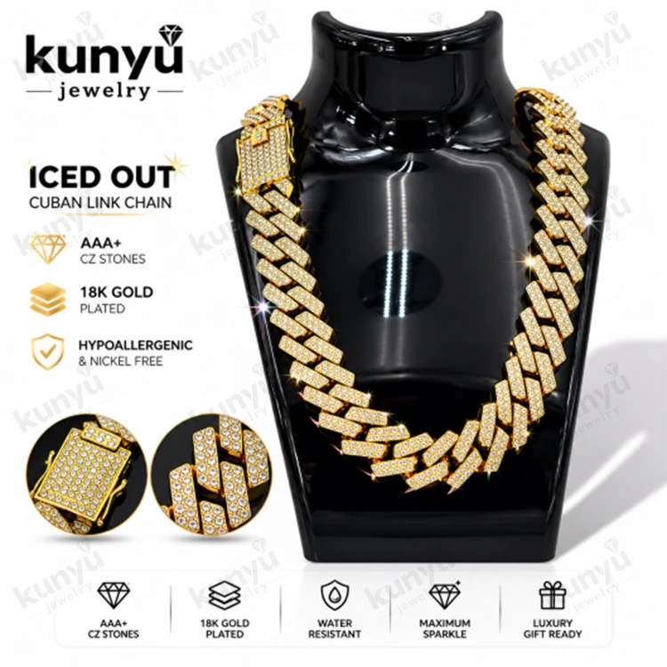 ကျူးဘား Link Chain ကို Iced Out
